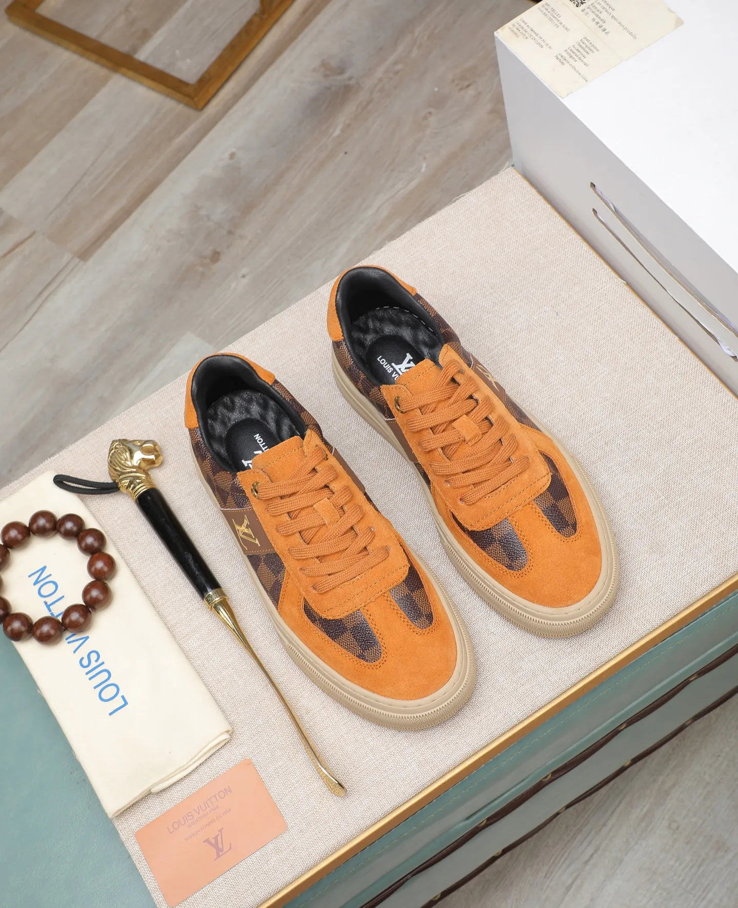 Men's shoes 💰420 📛📛(Niuli) high-end [LOUIS VUITTON】Louis Vuitton official website synchronizes new products👟Milan fashion catwalk style🇰🇾🇰🇾LV house logo, celebrity style, a must-have for fashionistas⚠️First-layer calfskin➕Cowhide lining➕Official website original original outsole👞Number 38-44